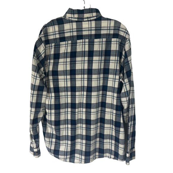 Wrangler Jeans Mens Button Front Flannel Shirt Blue Size Large - Picture 2 of 8